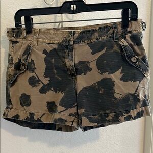 J. Crew Tan and Black Cargo Shorts with Artistic Camouflage